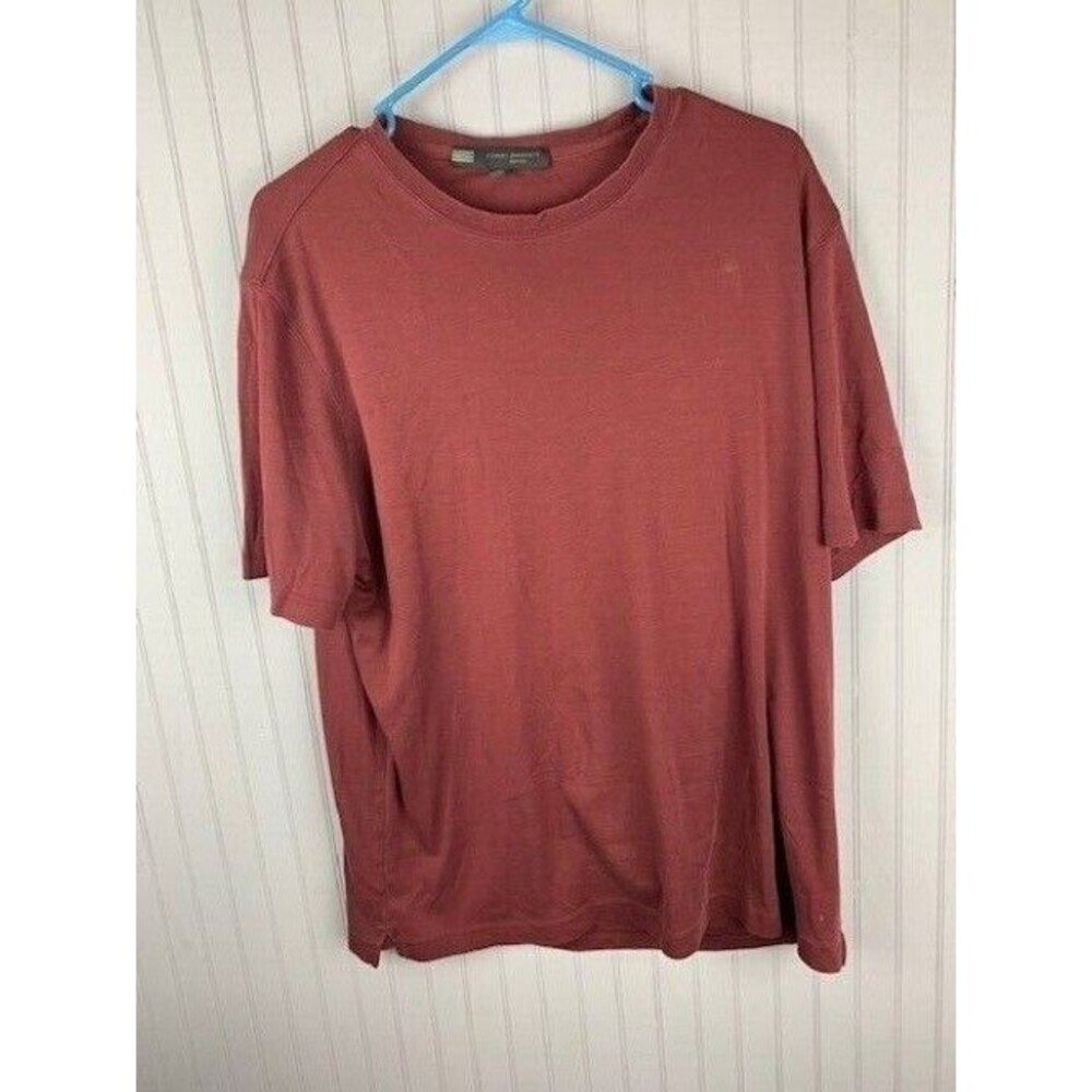 Robert Barakett Size XL Mens Maroon T Shirt Short Sleeve Pima Cotton